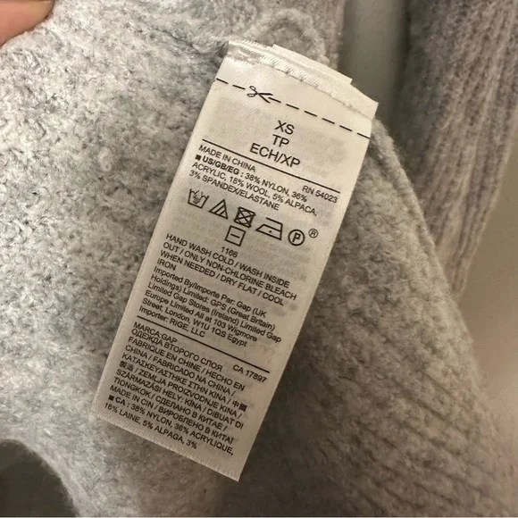 GAP Grey Ribbed Hooded Long Cardigan - Picture 4 of 5